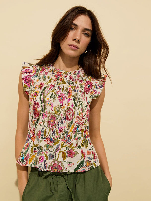Baukjen Mariah Organic Cotton Smocked Blouse