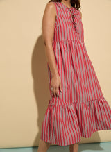 Immaculate Vegan - Baukjen Devi Organic Cotton Tie Midi Dress