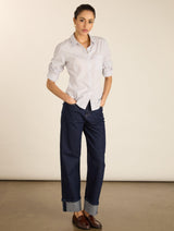 Immaculate Vegan - Baukjen Nicola Organic Cotton Stripe Shirt | Blue