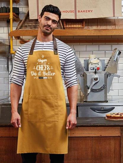 VEGAN Happy Vegan Oxford Bib Apron