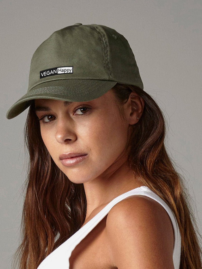 VEGAN Happy Vegan Original Cotton 5 Panel Cap | Multiple Colours