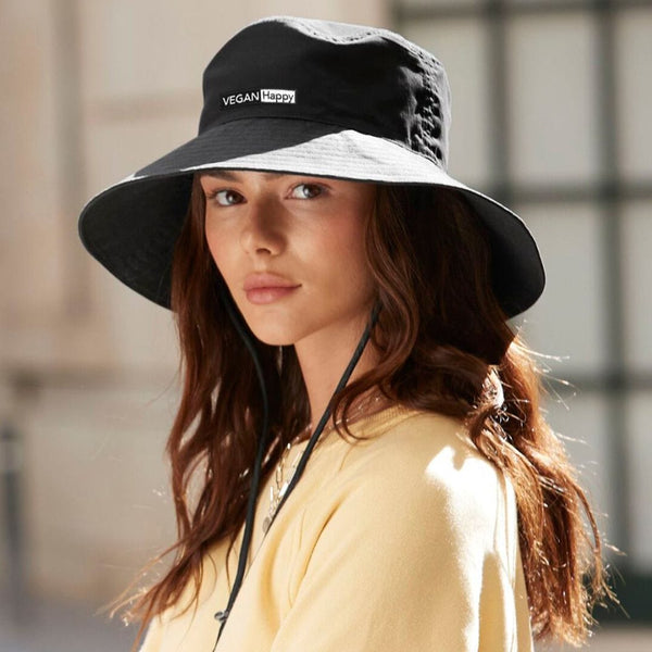 VEGAN Happy Vegan Wide Brim Sun Hat