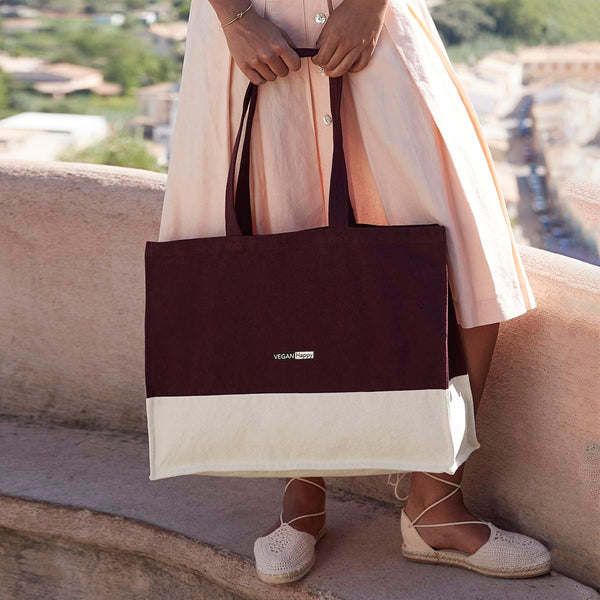 VEGAN Happy Vegan EarthAware® Organic Contrast Shopper