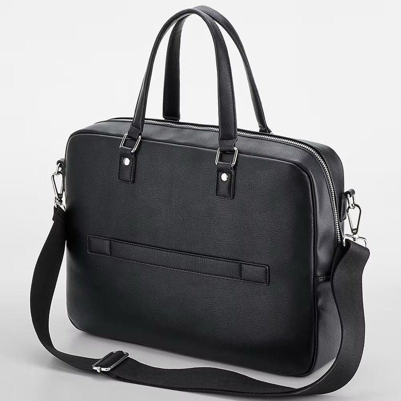 VEGAN Happy Vegan Leather Tailored Luxe Recycled PU Briefcase | Black Black / One Size