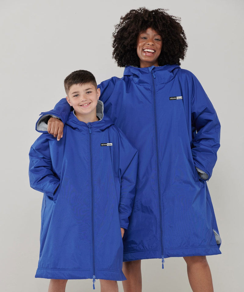 VEGAN Happy Vegan Kids Unisex All Weather Waterproof Robe & Camping Coat | Multiple Colours