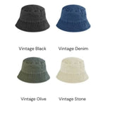 Immaculate Vegan - Vegan Vintage Washed Cotton Bucket Hat | Multiple Colours