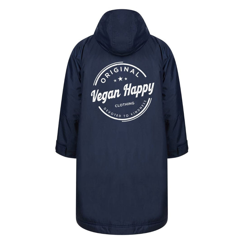 VEGAN Happy Vegan Kids Unisex All Weather Waterproof Robe & Camping Coat | Multiple Colours
