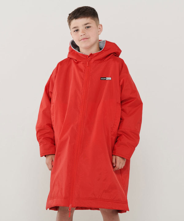 VEGAN Happy Vegan Kids Unisex All Weather Waterproof Robe & Camping Coat | Multiple Colours
