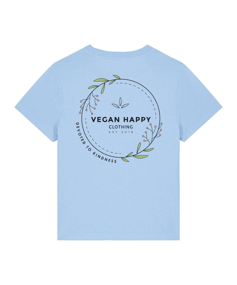 VEGAN Happy Vegan Women's Muser T-Shirt Devoted To Kindness Leaves