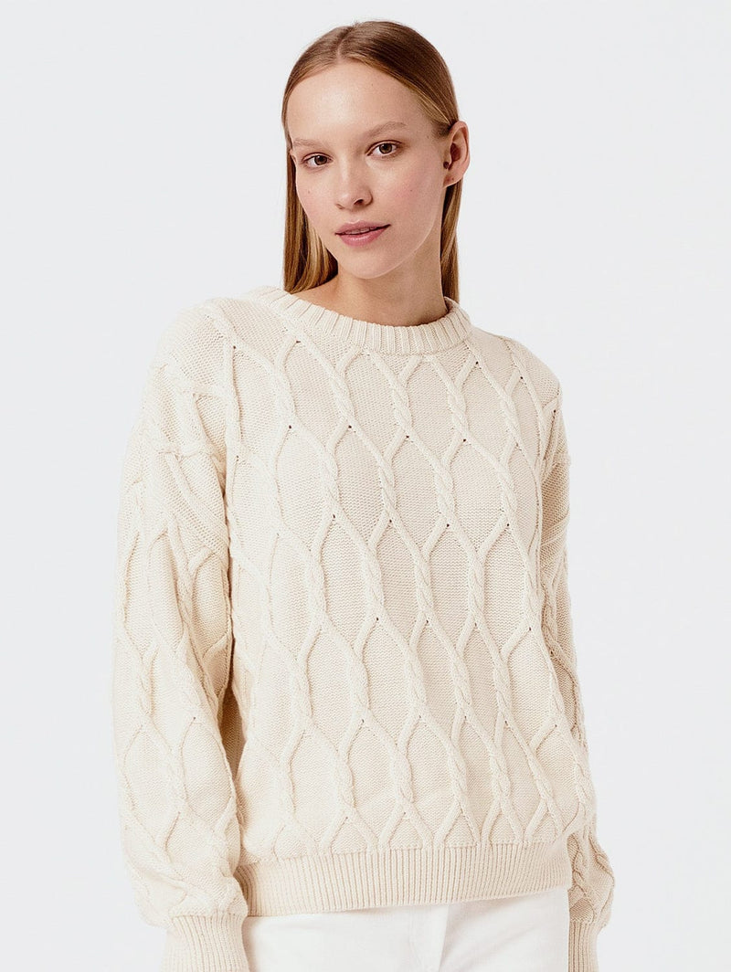 Mila.Vert Knitted cable knit sweater