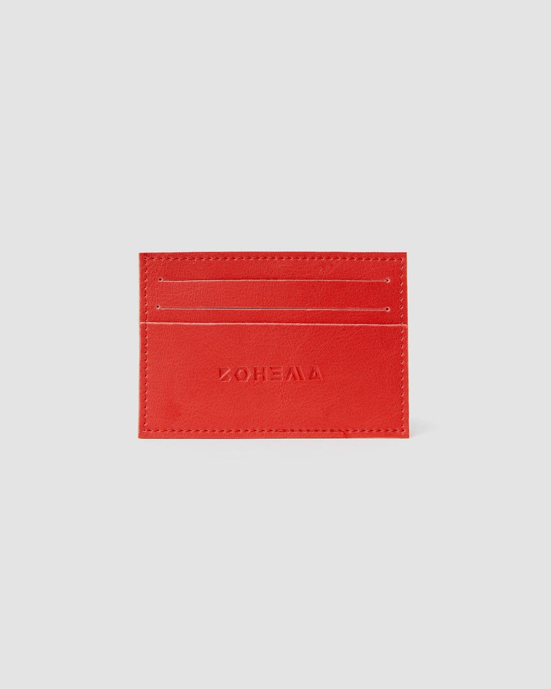 Bohema Bohema Corn Leather Vegan Card Holder | Multiple Colours Red