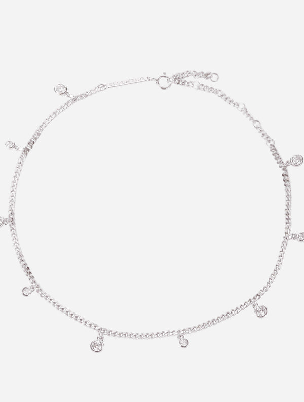 BLOOMTINE Illuminess™ Premium Sterling Silver 'Apah Water Goddess' Droplet Anklet