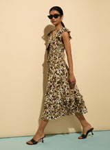 Immaculate Vegan - Baukjen Philippine Printed Tie Detail Dress