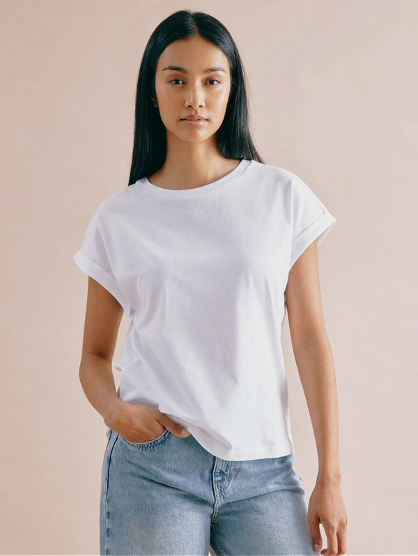 Albaray White Roll Back T Shirt
