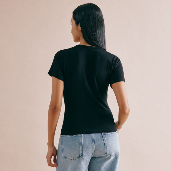 Albaray Organic Cotton Fitted T-Shirt | Black