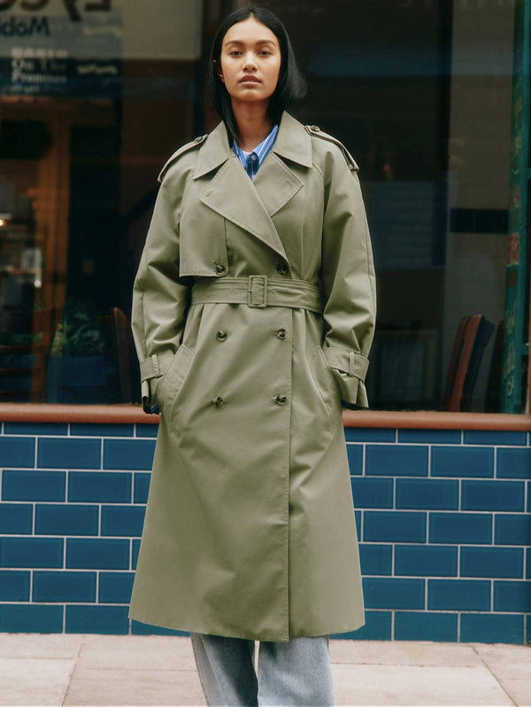 Albaray Double Breasted Classic Trench Coat