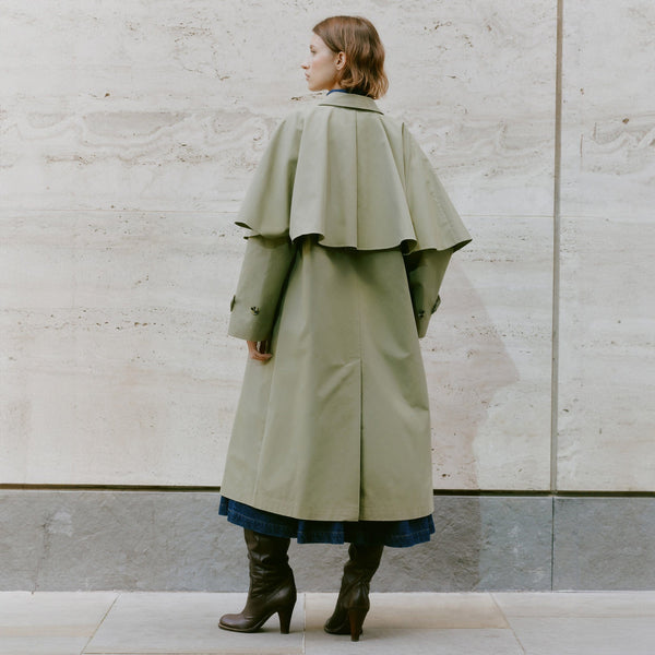 Albaray Organic Cotton Cape Trench | Natural