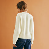 Immaculate Vegan - Albaray Cream Relaxed V Neck Cardigan