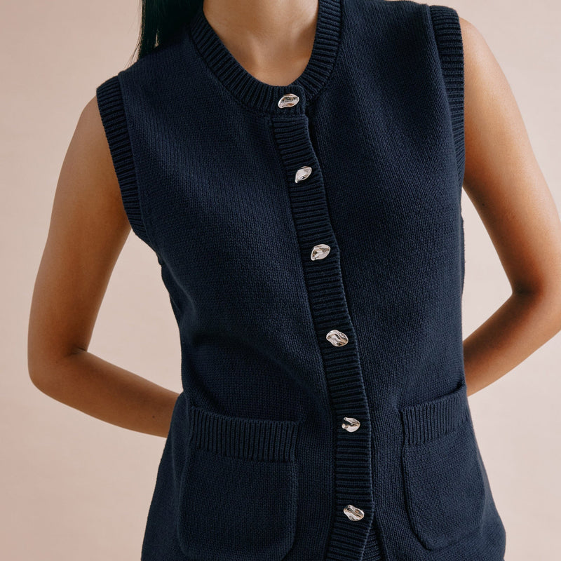 Albaray Longline Knitted Waistcoat