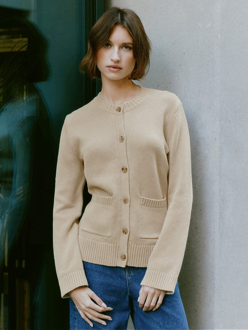 Albaray Stone Fitted Cardigan