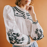Immaculate Vegan - Albaray White Embroidered Blouse
