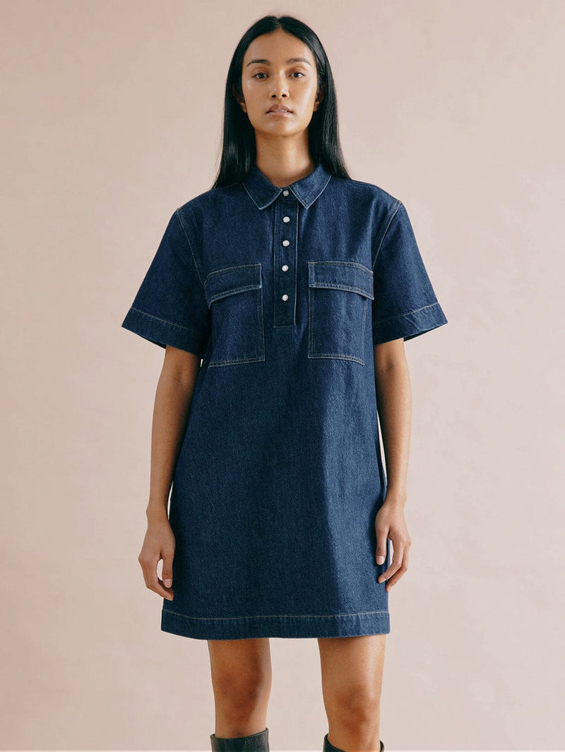 Albaray Short Denim Shirt Dress