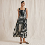 Immaculate Vegan - Albaray Organic Cotton Stripe Wide Strap Sundress | Patchwork