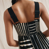 Immaculate Vegan - Albaray Organic Cotton Stripe Wide Strap Sundress | Patchwork