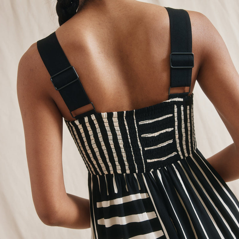 Albaray Organic Cotton Stripe Wide Strap Sundress | Patchwork