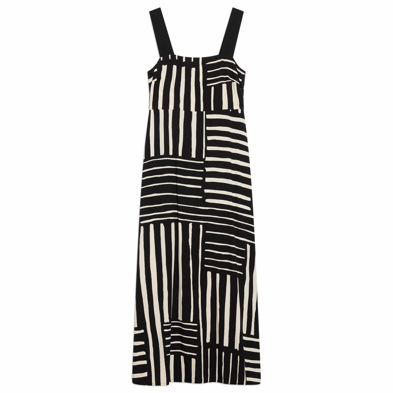 Albaray Organic Cotton Stripe Wide Strap Sundress | Patchwork