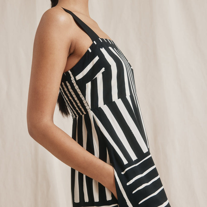 Albaray Organic Cotton Stripe Wide Strap Sundress | Patchwork