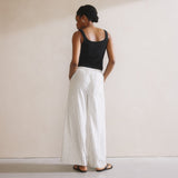 Immaculate Vegan - Albaray Stripe Linen Blend Drawstring Trousers