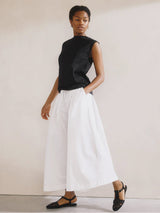 Immaculate Vegan - Albaray White Super Wide Leg Culottes