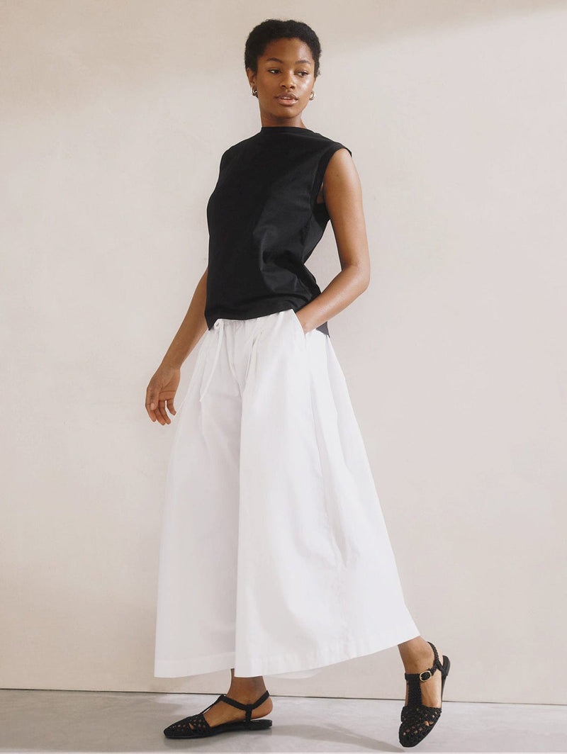 Albaray White Super Wide Leg Culottes