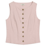 Immaculate Vegan - Albaray Linen Blend Button Through Top