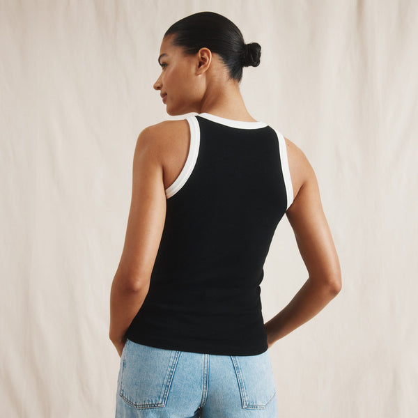 Albaray High Neck Contrast Trim Vest