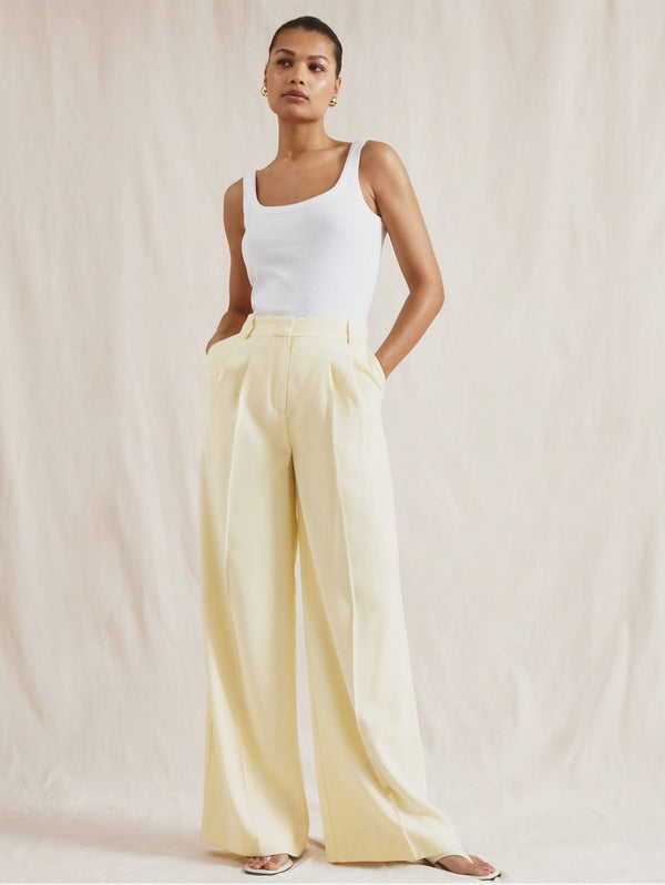 Albaray Soft Yellow Tailored Trousers
