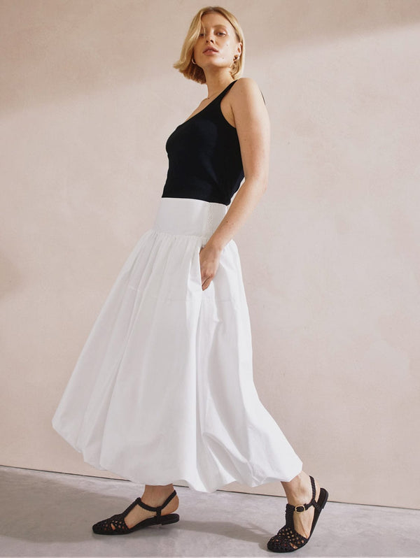 Albaray White Puffball Skirt