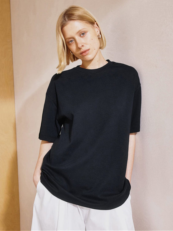 Albaray Organic Cotton Oversized T-Shirt | Black