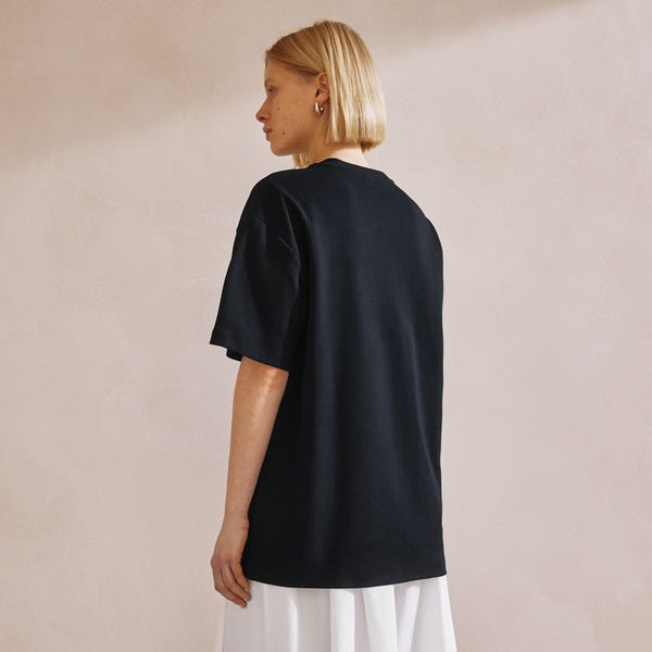 Albaray Organic Cotton Oversized T-Shirt | Black