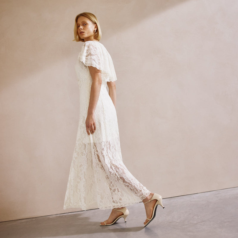 Albaray Lace Cape Maxi Dress