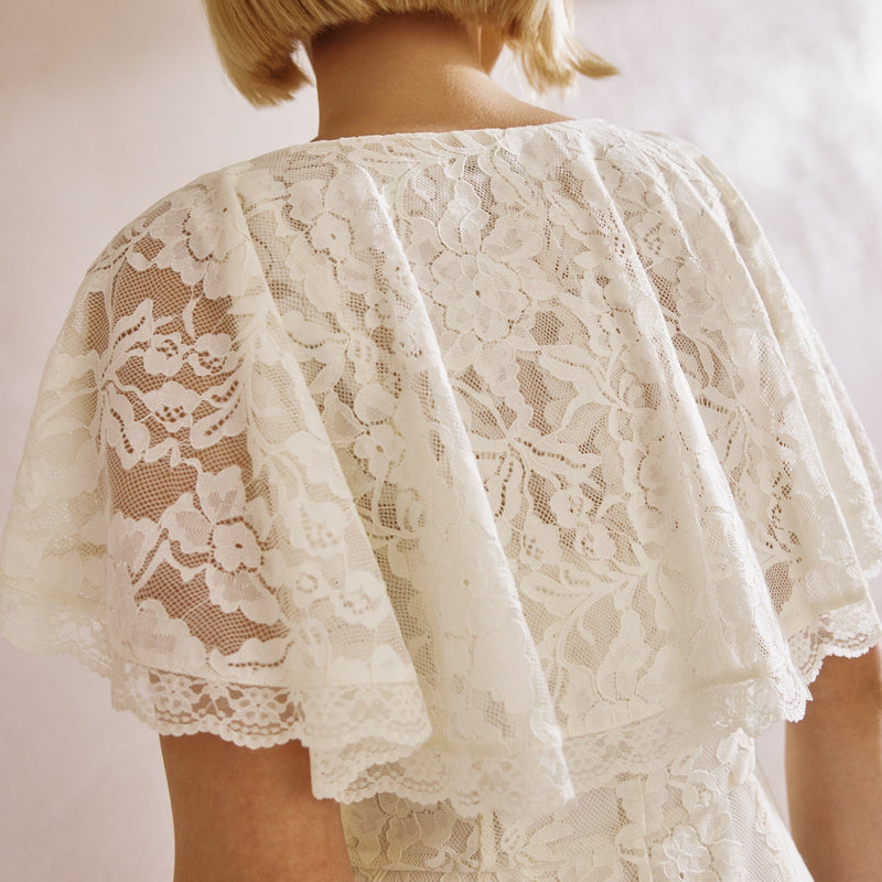 Albaray Lace Cape Maxi Dress