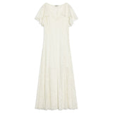 Immaculate Vegan - Albaray Lace Cape Maxi Dress
