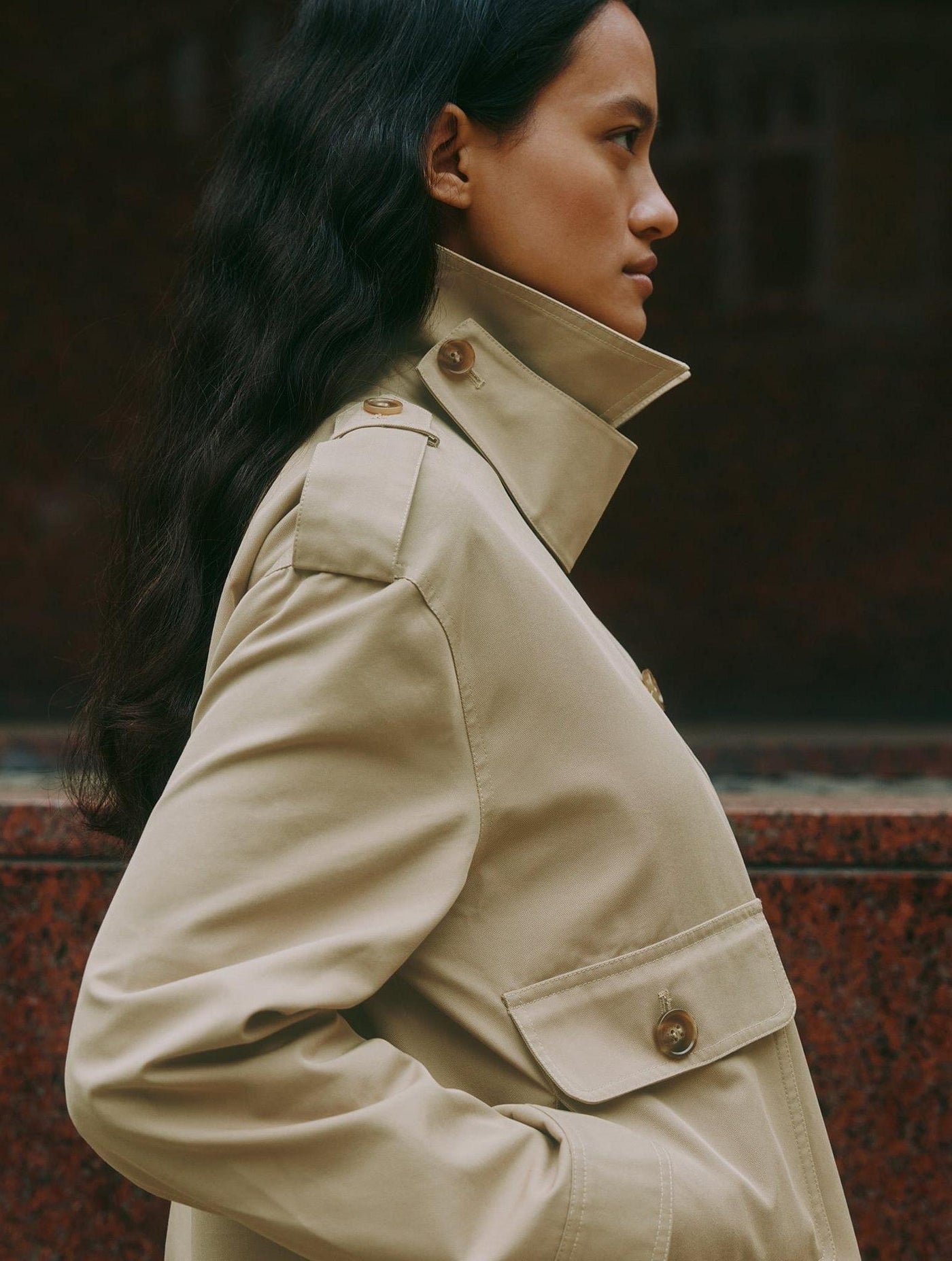 Short Trench Jacket | Beige – Immaculate Vegan