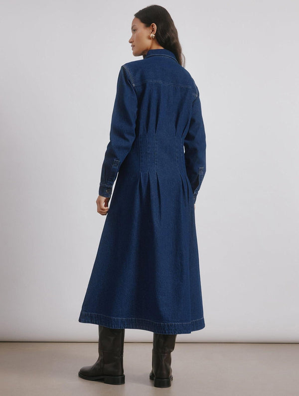 Albaray Denim Fitted Midi Dress