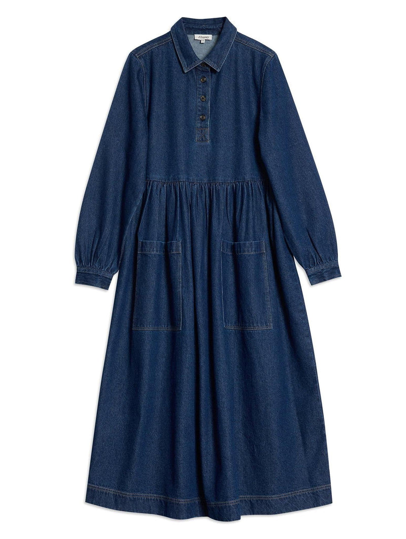 Albaray Denim Placket Midi Dress