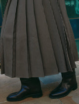 Immaculate Vegan - Albaray Houndstooth Pleat Midi Skirt