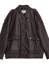 Immaculate Vegan - Albaray Chocolate Faux Leather Bomber