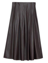 Immaculate Vegan - Albaray Faux Leather Pleat Midi Skirt