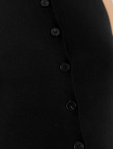 Immaculate Vegan - Albaray Black Longline Knitted Waistcoat